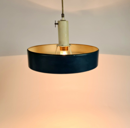 Dutch design -  Anvia Almelo - J. Hoogervorst - blauw - "model 4017"  Ufo hanglamp - 60's