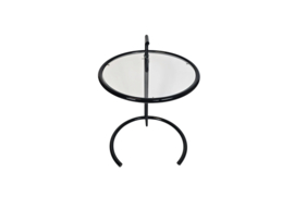 Design Side table - Eileen Gray stijl -  metaal - glas - 80s
