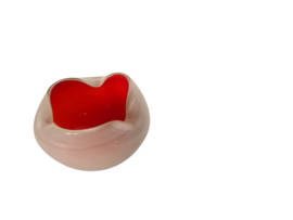 Murano - Alfredo Barbini - opalineglas - oranje/wit - Italie - 60's