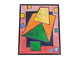 Liesbeth Tóth-de Knegt - 'Vallende luchtkastelen' - canvas op hout - gesigneerd