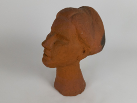 Geboetseerde terracotta buste - Groot formaat - 1960's