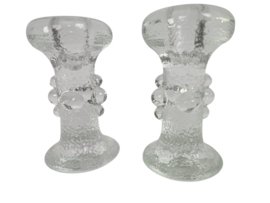 Pukeberg Glasbruk - Staffan Gellerstedt - 2 x kandelaar - Zweden - 70s