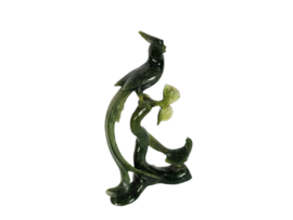 Vintage Chinese Export Bowenite "Jade" Snijwerk van 1 Paradijsvogel -  2e helft 20e eeuw