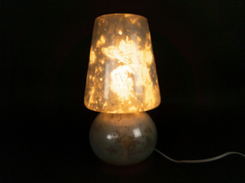 Riviera Maison - tafellamp - glas - 'mushroom lamp' - Hollywood Regency - 2000