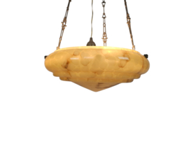 Art Deco - schaallamp - gemarmerd glas - hanglamp - Franrkijk - 30's