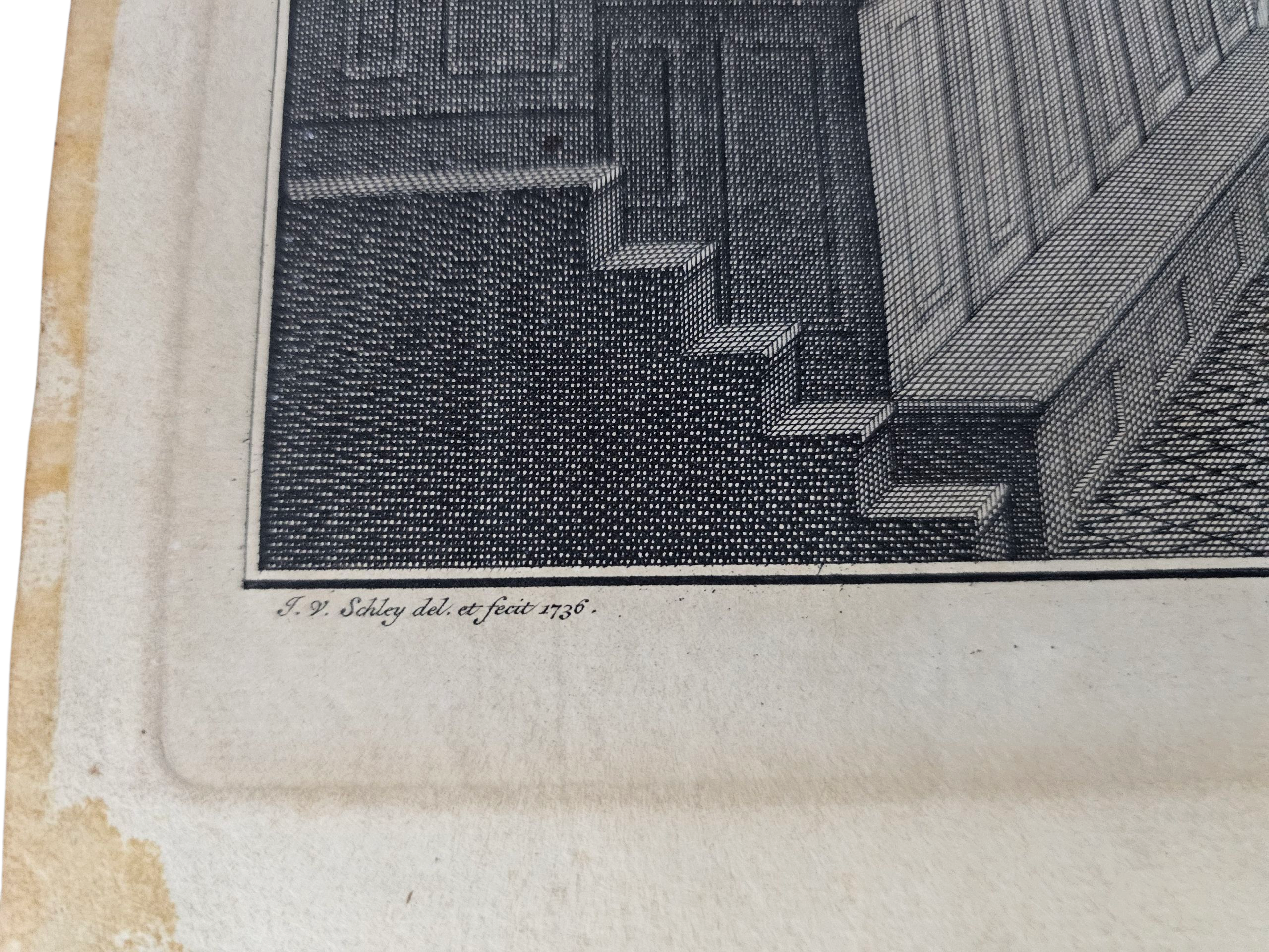 Jacob van der Schley - 'La communion des Anglicans a Saint Paul' - kopergravure  - 1736
