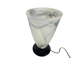 Licht ´88 - Dutch design - tafellamp - kelklamp - gemarmerd glas - 80's