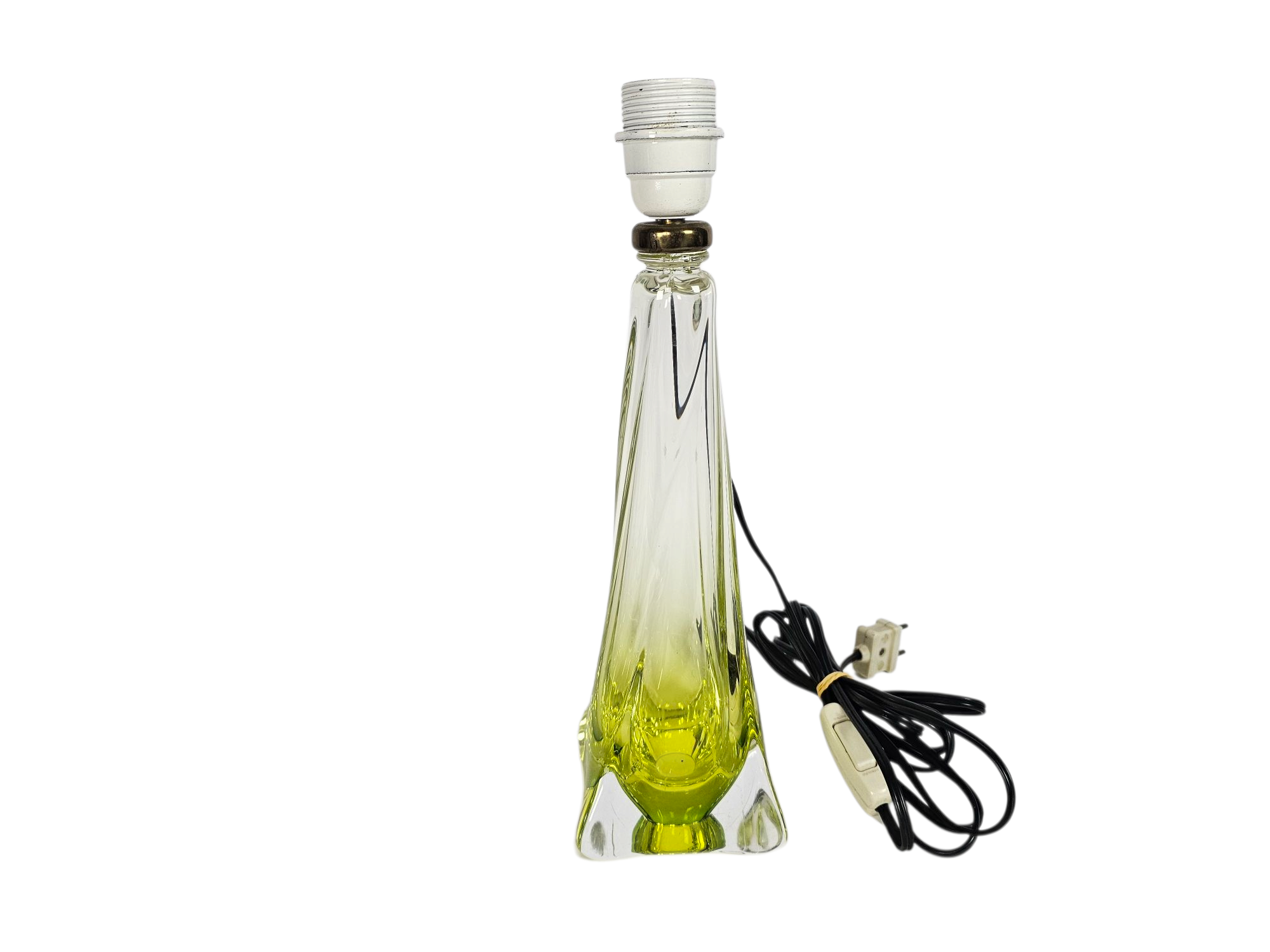 Christalleries de Val St Lambert  -  België - kristal - transparant - groen - 1970's