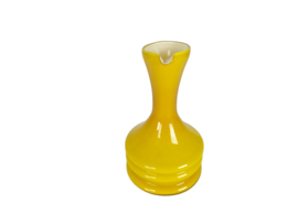 Empoli glas - AV Hand - opaline - mondgeblazen - schenkkan - 70's -