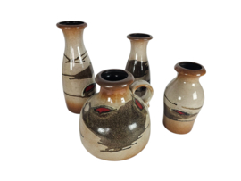 Scheurich keramik West Germany - 4 vazen - model 293-30/493-21/231-15  - Fat lava - 70's