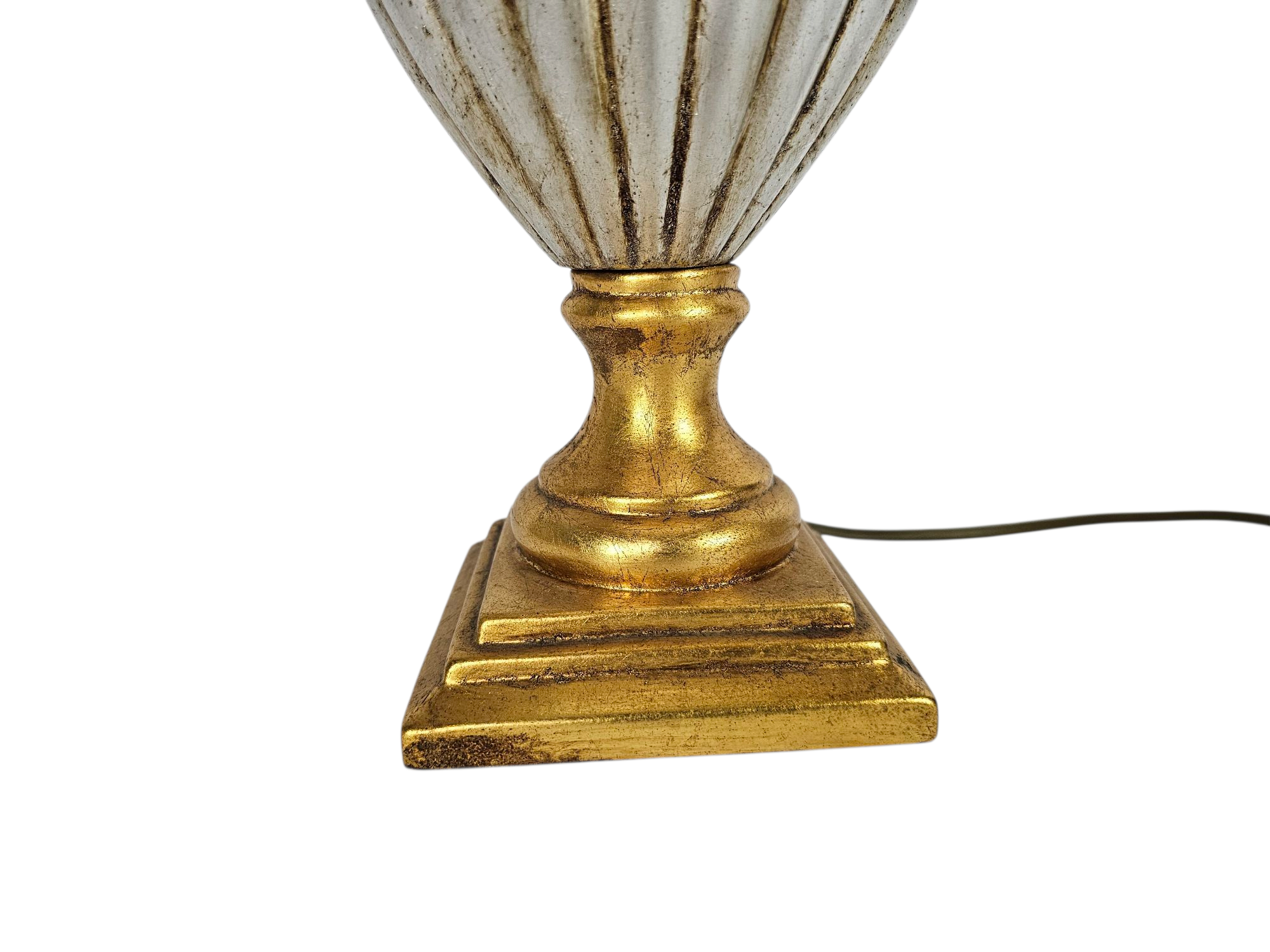 Table  -  desklamp - Made in Italy - gold - silver - Hollywood Regency style - 90's