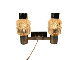 Attr. Staff Leuchten - wandlamp - chroom - kristal - W-Germany - 70's