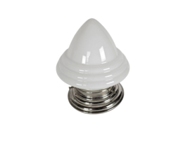 Giso Gipsen - plafonniere - 'eikel' - opaalglas - nikkel