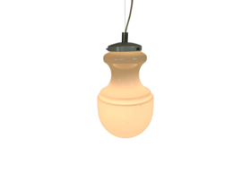 Murano - Italie - kegellamp - opaline - hanglamp -  mid century - 70's