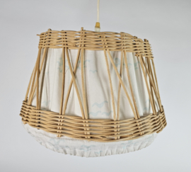 Philips - NPD 264 - hanglamp - pitriet - rotan - textiel - 60's