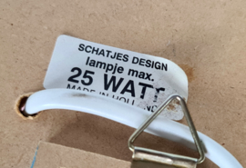 Schatjes B.V. design - Made in Holland - wandlamp - hout - 80's