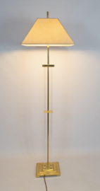 Lucite  - vloerlamp -  jaren 1970 - messing - plexiglas - Hollywood regency vloerlamp - 70's