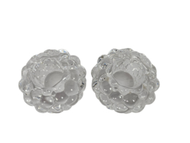 Orrefors - 'Rasberry' - waxinnelichthouders (2) - design Anne Nilsson - glas - 3e helft 20e eeuw