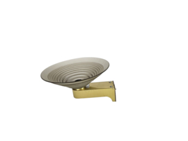 Peill & Putzler - model 73932 - wandlamp - messing - rookglas - 70's