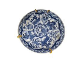 Mosa - Kangxi stijl - 3 x bordje - decor Peterselie - Maastricht - 1901