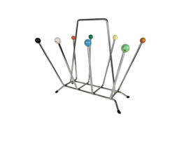 Lectuurbak Charles And Ray Eames stijl -  Atomic -  chroom - hout -  Sputnik - 80's