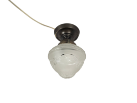 Gispen stijl - geslepen en gegraveerd glas - messing - Holland - 2e kwart 20e eeuw