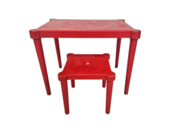 Ikea - model Utter - design Knut & Marianne Hagberg - kindertafeltje en stoel - 90's