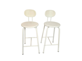 Ikea- metaal - ABS kunststof - 2 x barkruk - gesigneerd - Italy - 80's