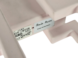 Ikea - Monica Mulder - roze 8-bit hert - gecoat aluminium - 2000