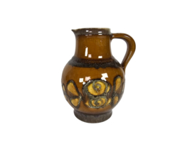 Strehla keramik - Vintage  oorvaas - Strehla GDR  -   fat lava  - geel - 60's