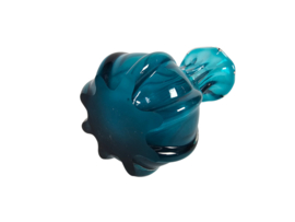 Murano - vaas - aqua blauw - Italie - 3e kwart 20e eeuw