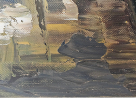 Olieverf op canvas - Steegje Franse Rivièra - Spanje - 1960's