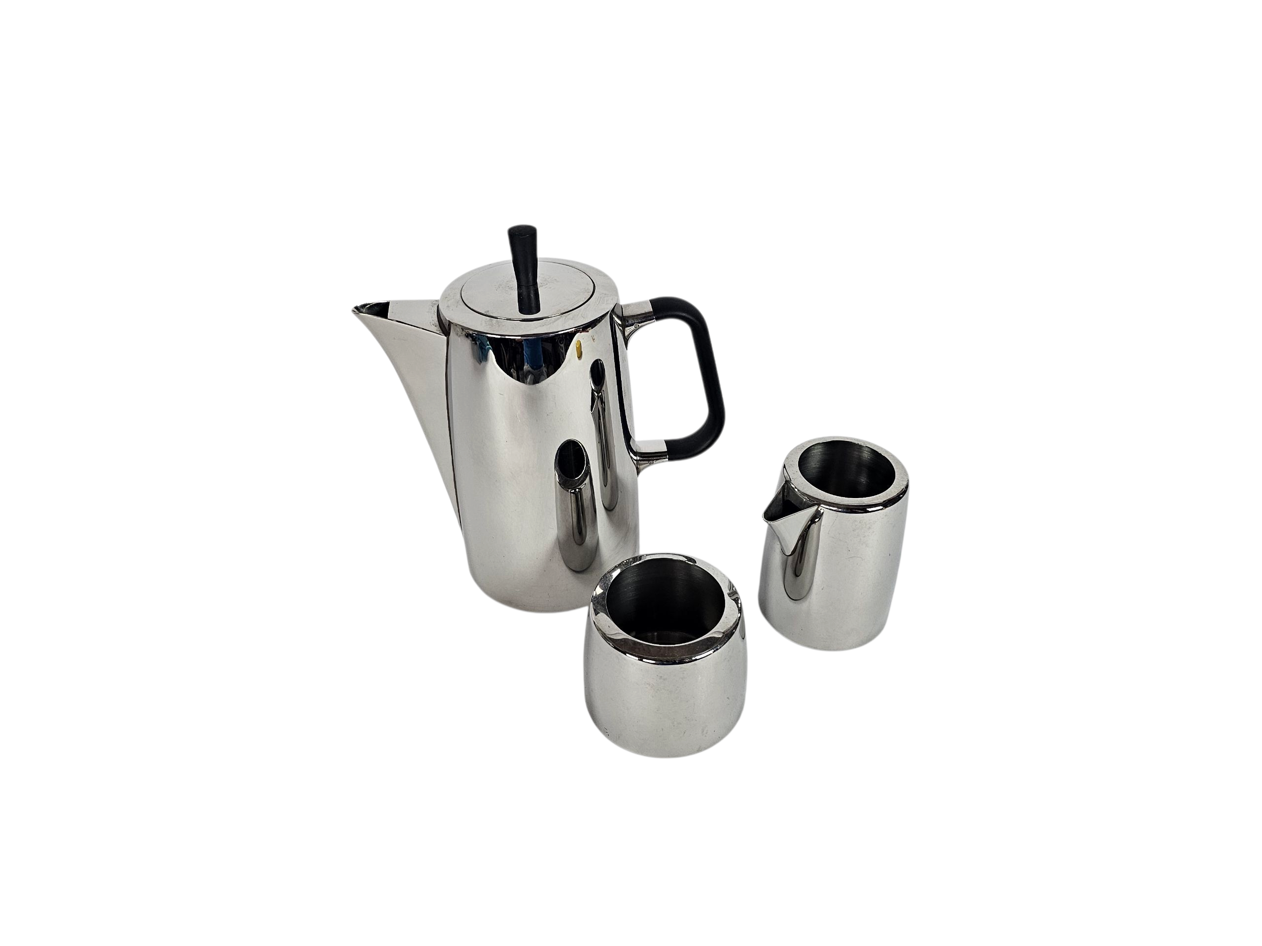 Oliver Hemming design - Sixty six (66) 18/10 stainless - Koffiepot - Melkkannetje - Suikerpotje - Memphis stijl - 1990's