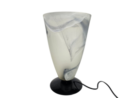 Licht ´88 - Dutch design - tafellamp - kelklamp - gemarmerd glas - 80's