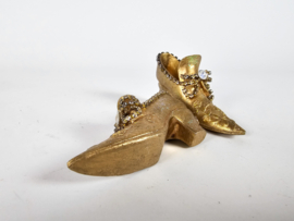 The right shoe - miniature schoentjes - goudkleurig - 3e kwart 20e eeuw