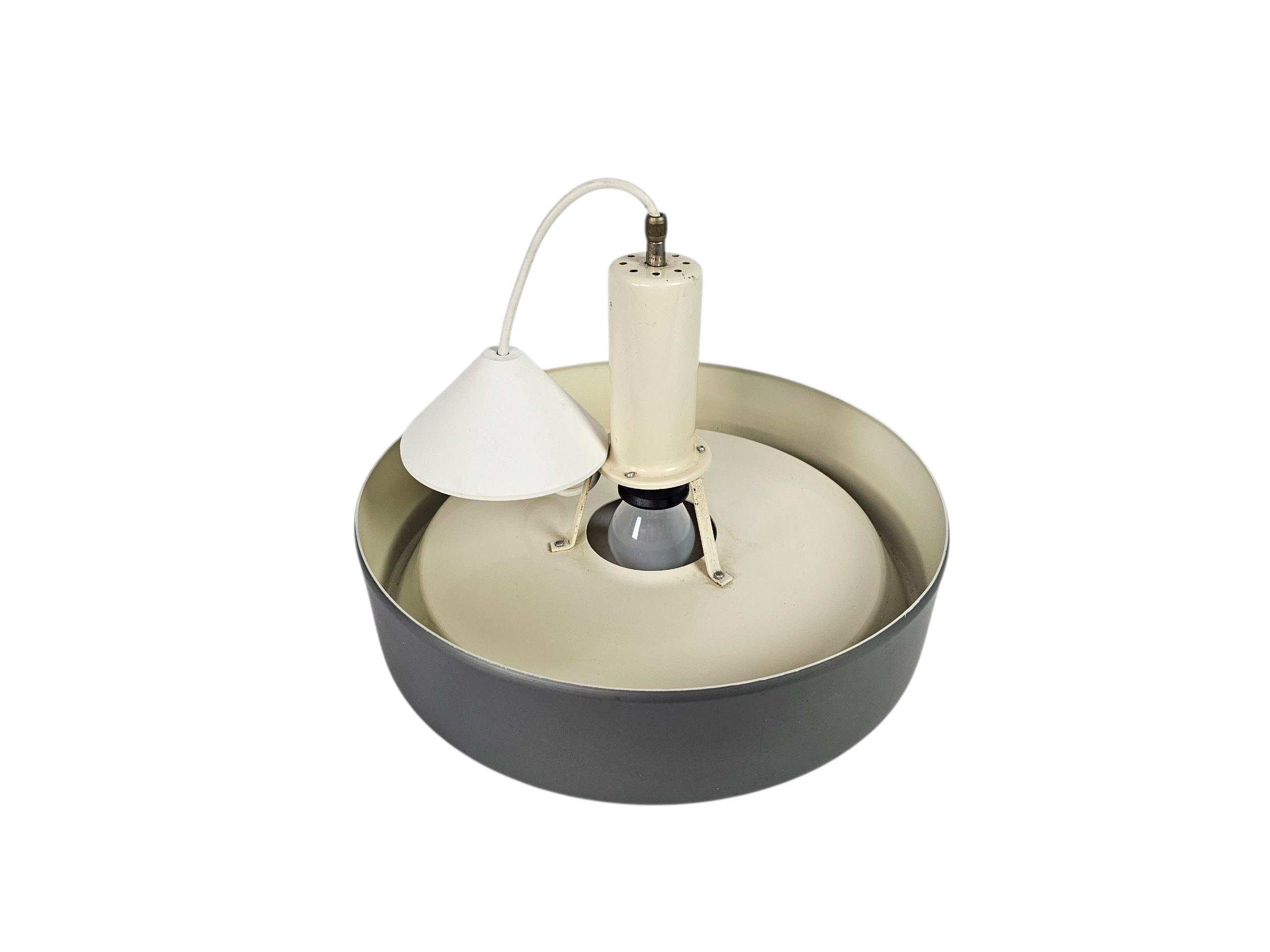 Anvia Almelo - J. Hoogervorst - "model 4017"  - Ufo hanglamp -  antraciet - Dutch design - 60's