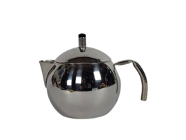 Tracanzan Alfa - 'Pallina' - Inox 18/10 - thee/koffiekannetje - Made in Italy - chroom - 60's