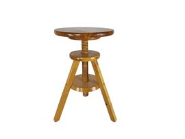 Vintage - houten atelierkruk - pianokrukje - plantenkruk - 90s