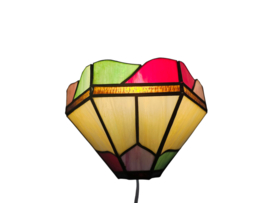 Wandlamp - Tiffany stijl - glas en lood - 3e kwart 20e eeuw