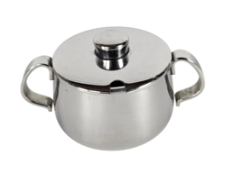 Alessi - Alfra Alessi - suikerpotje - Etorre Alessi - rvs - Italie - 3e kwart 20e eeuw