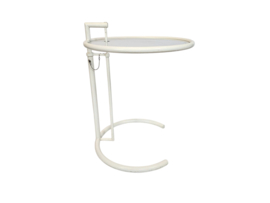 Design Side table - Eileen Gray stijl -  metaal - glas - 80s