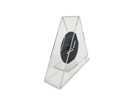 Quartz klokje - ´Triangle´ -  plexiglas - post modern - Memphis stijl - 80's