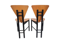 Italian design - driehoekig design - gebogen multiplex - Italie - 80's