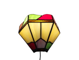Wandlamp - Tiffany stijl - glas en lood - 3e kwart 20e eeuw
