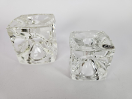 Sklo - Rudolf Jurnikl - Kubus - Kandelaar - glas - 3e kwart 20e eeuw