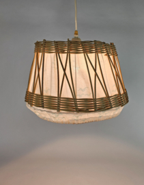 Philips - NPD 264 - hanglamp - pitriet - rotan - textiel - 60's