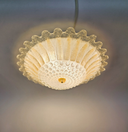 Murano - XL plafonniere - glas met ingesloten goud deeltjes - Italie - 3e kwart 20e eeuw