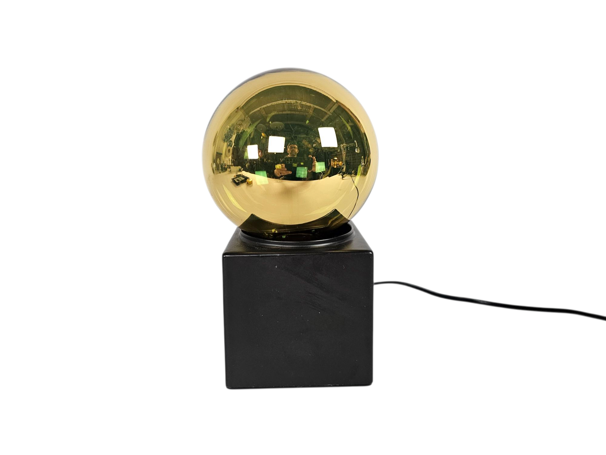 Dutch design - Space Age - Philips design spiegelbol lamp - tafel/bureaulamp - 70's