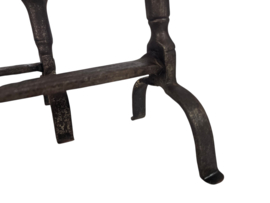 Vuurbokken - Antiek - smeedijzer - Rococo/Louis IV stijl - 19e eeuw