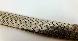 - 18 karaat verguld - zware brede flexibele armband -  vintage circa 1965/70